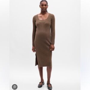 Gap Maternity cashsoft ribbed midi dress